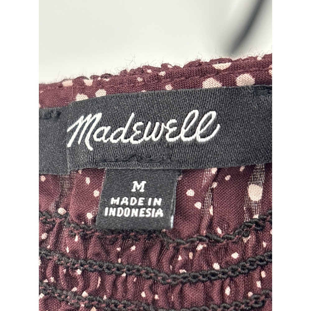 Madewell The Melody Smocked Midi Dress in Daisy print in Dusty plum size M NV483 - Picture 9 of 11